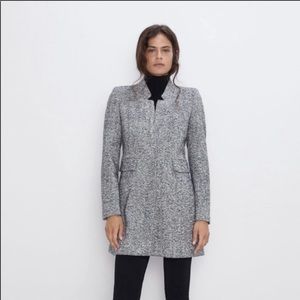 Zara inverted lapel collar frock coat
